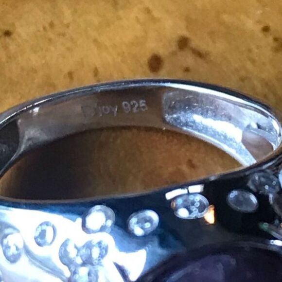 Natural Star Ruby Moissanite Sterling Silver Ring Size 6 - Picture 7 of 10